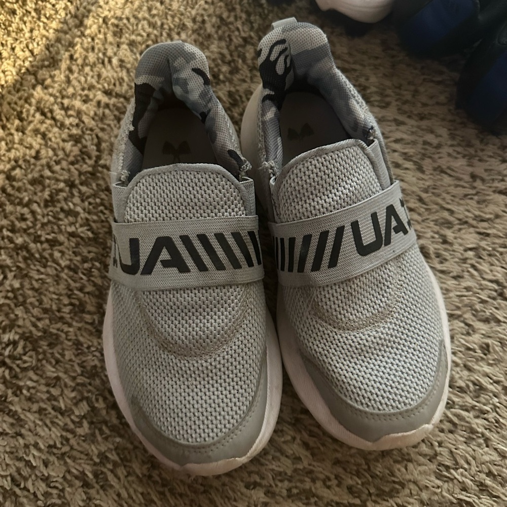 Under Armour Kids Gray Slip-On Sneakers